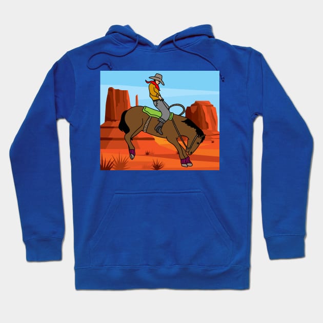 Rodeo Riding On A Horse Hoodie by flofin